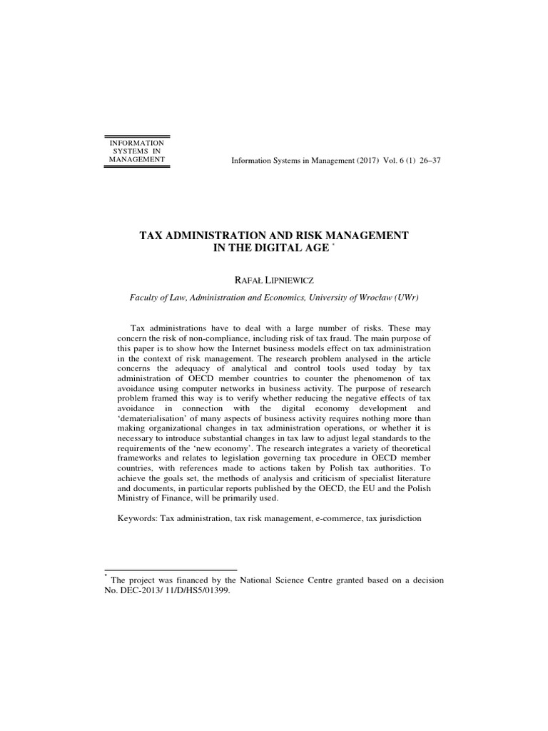 Tax Administration and Risk Managem | PDF | Taxes | Tax Evasion