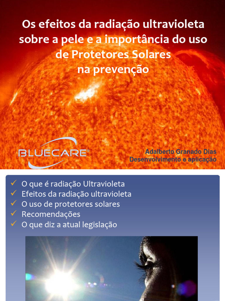 Efeitos da Radiação UV e Protetores Solares | PDF | Ultravioleta ...