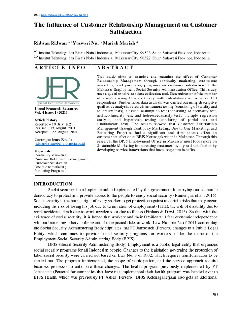 CRM's Impact on Customer Satisfaction | PDF | Career & Growth | Business