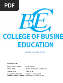 Cbe Tanesco Field Report 2023