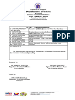 SELG Activity Completion Report - Induction