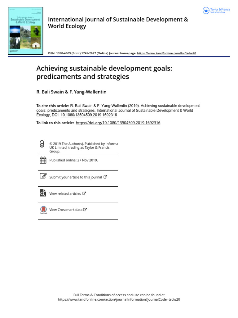 Achieving Sustainable Development Goals Predicamen | PDF | Structural ...