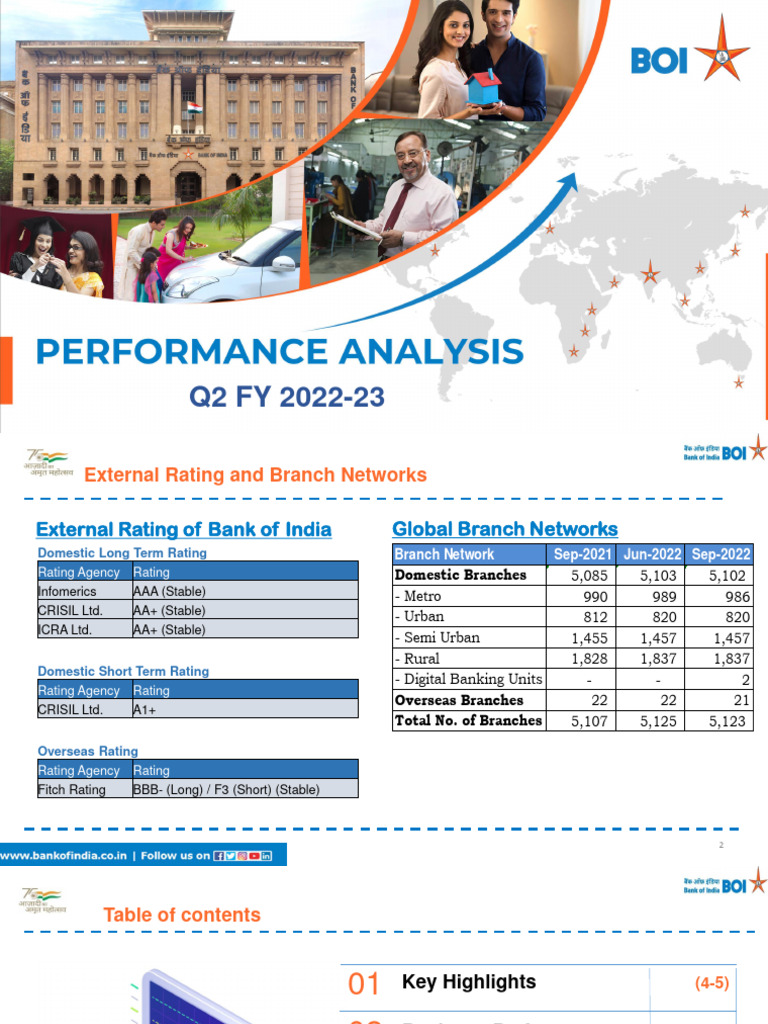 BOI Performance Analysis FY2022-23 | PDF | Credit Rating Agency ...
