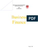 Business Finance: Basic Education Department Senior High School ABM SY 2023-2024