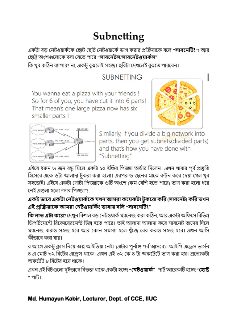 Subnetting by MHK | PDF