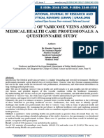 Prevalance of Varicose Veins Among Medical Health Care Professionals: A Questionnaire Study