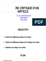 Lecture Critique D'un Article DR Jean - PPTX Bon 2-1