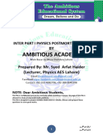 Inter 1 Physics Success Series 2019 by Ambitious Academy Shahdara