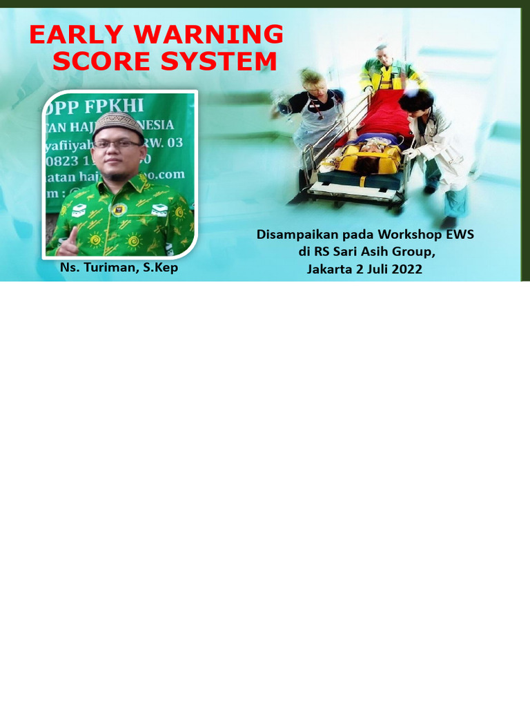 Early Warning Score System: Ns. Turiman, S.Kep Disampaikan Pada ...