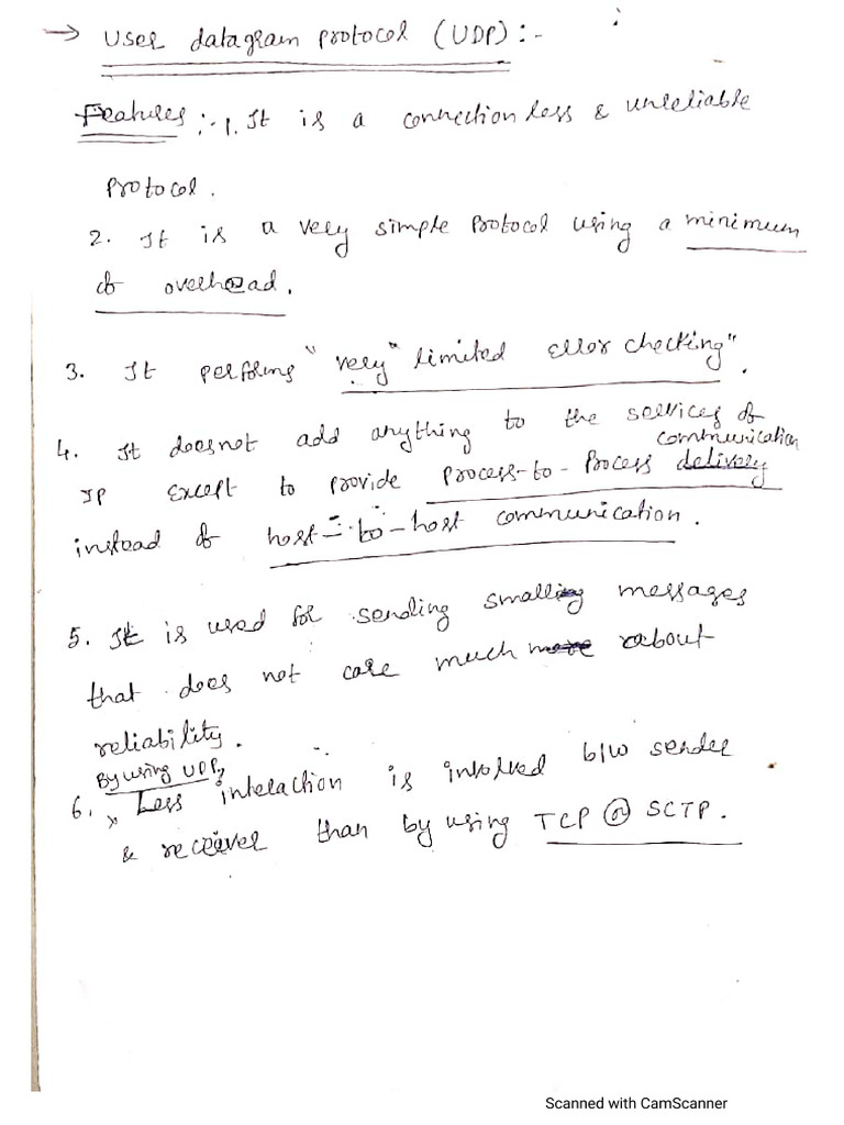 Unit-IV UDP Services and Header Format | PDF
