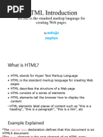 Intro HTML