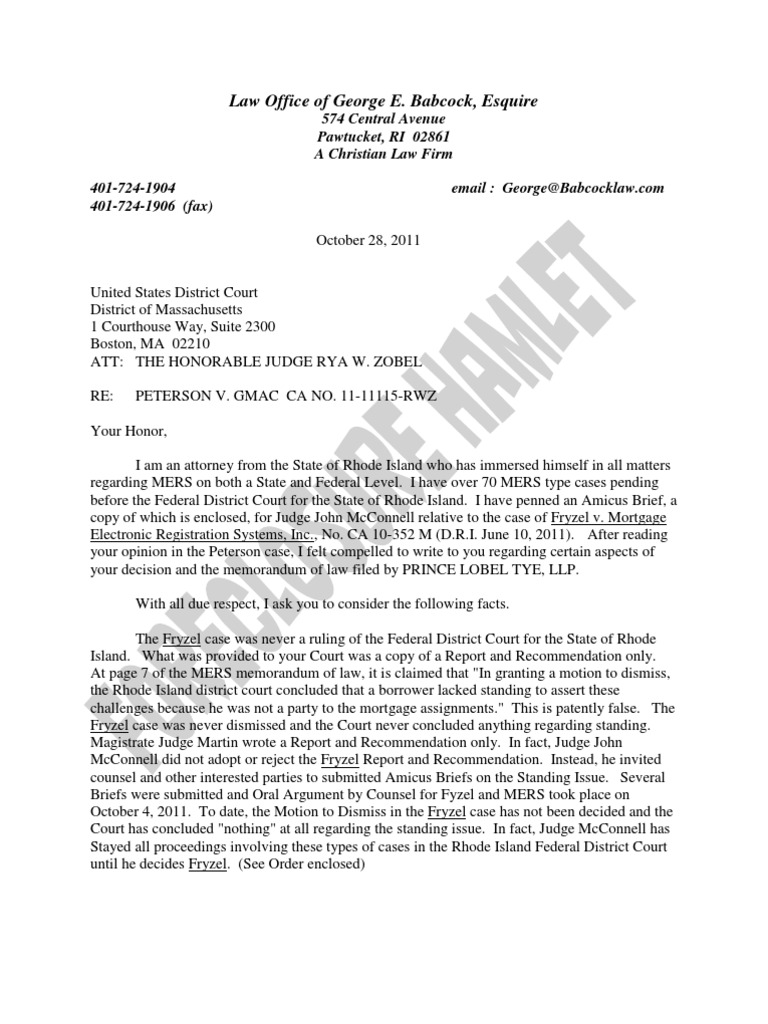 Unites States District Court Letter PDF United States District
