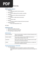 IB Biology A Unity and Diversity pt1