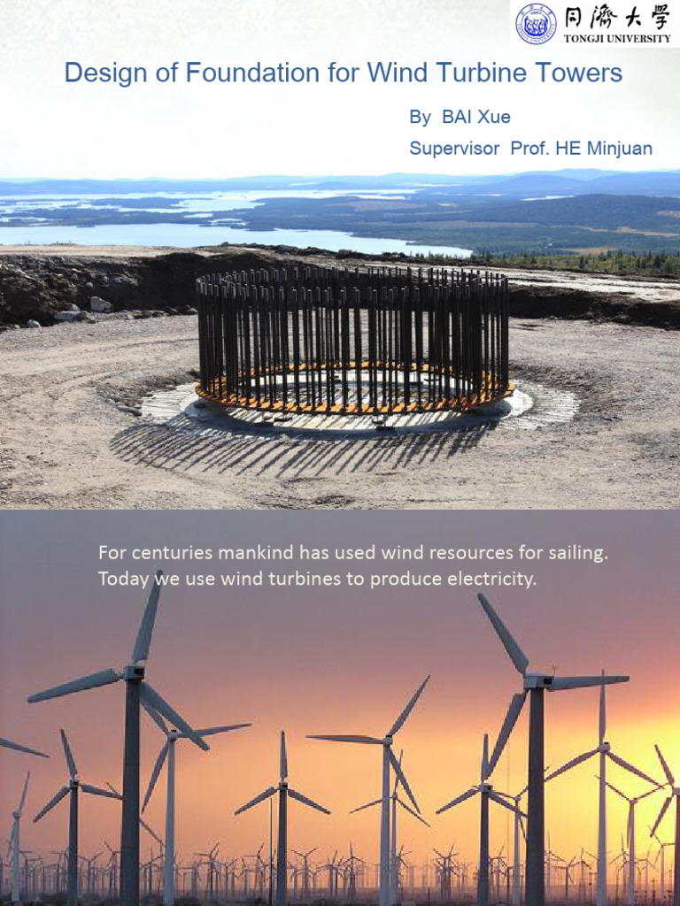 Wind Turbine Foundation Design Overview | PDF | Prestressed Concrete ...