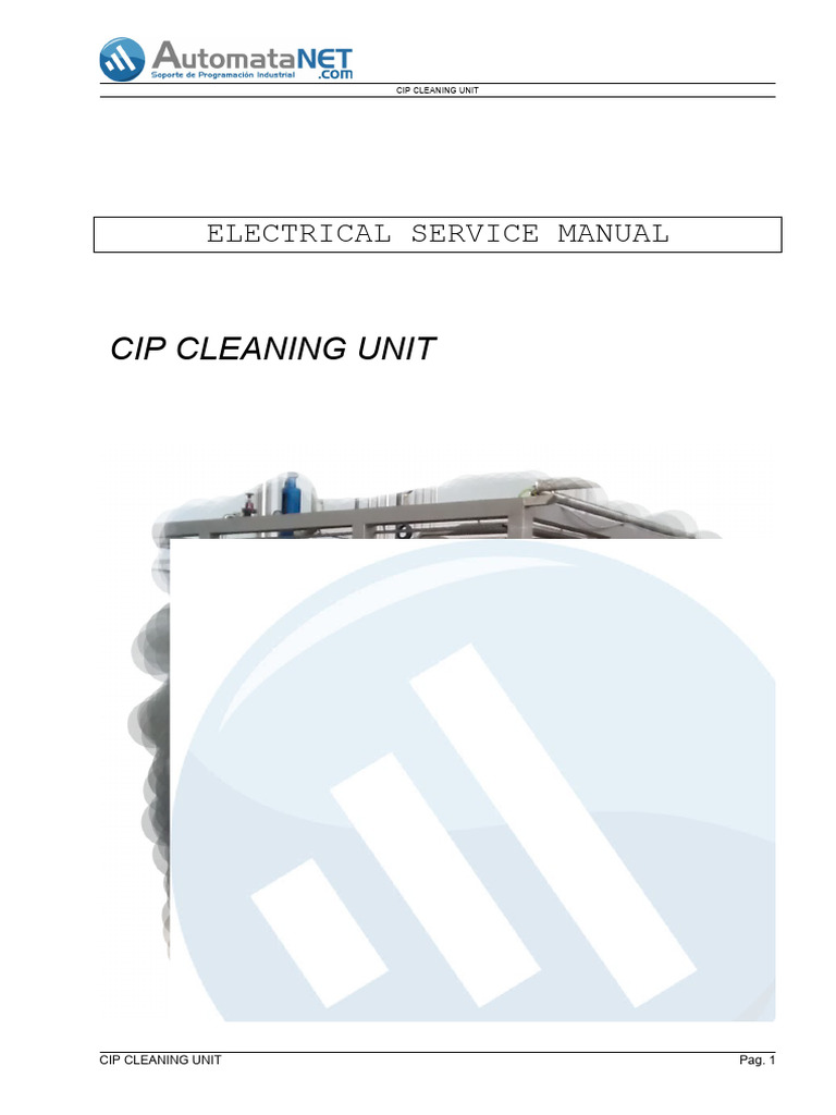 CIP Cleaning Unit Electrical Manual | PDF | Programmable Logic ...