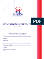 1. Admission agreement - Thỏa thuận nhập học