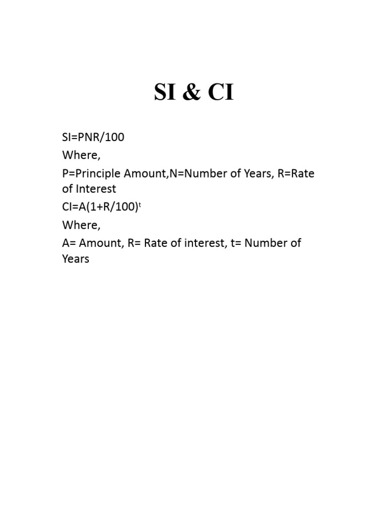 Profit or Loss - SI & CI | PDF