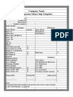 Corporate Salary Slip