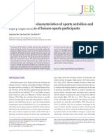 An Analysis of The Characteristics of Sports Activ