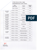 Timetable For CBSE Board Exam - Grade X - 2023 - 24