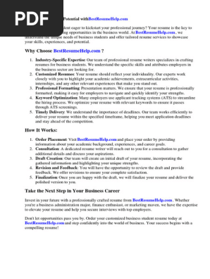 Business Student Resume