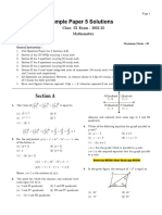 MA Sample Paper 5 Solutions