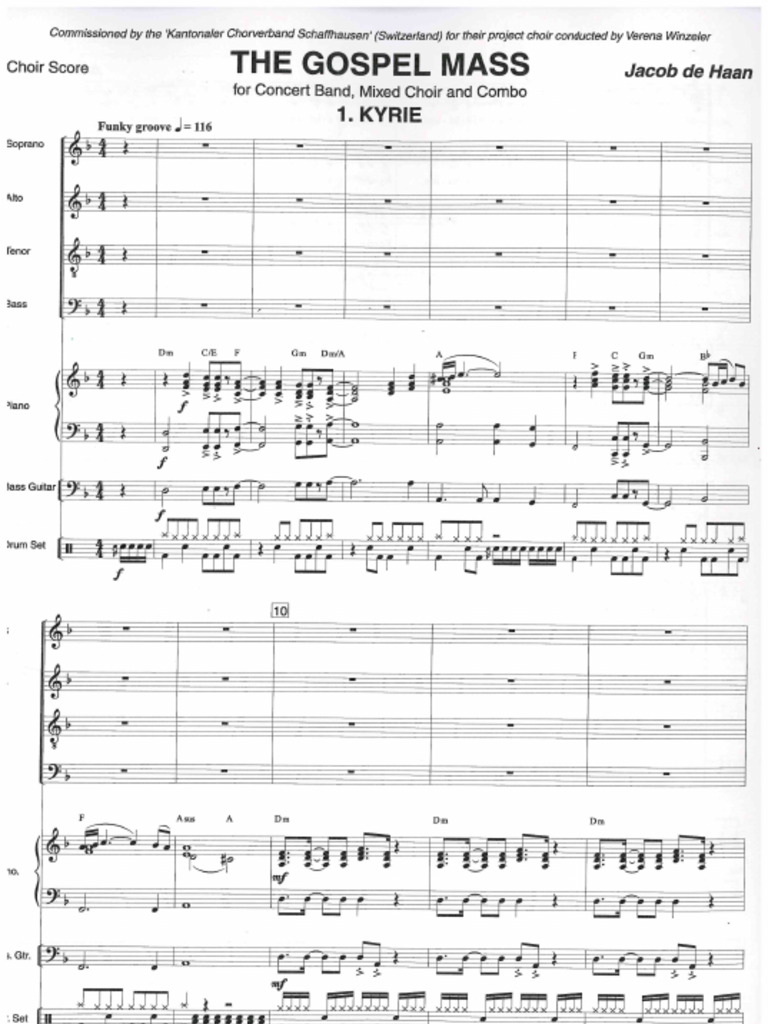 Mass Gospel Choir Satb | PDF
