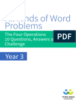 All Kinds of Word Problems On The Four Operations Year 3