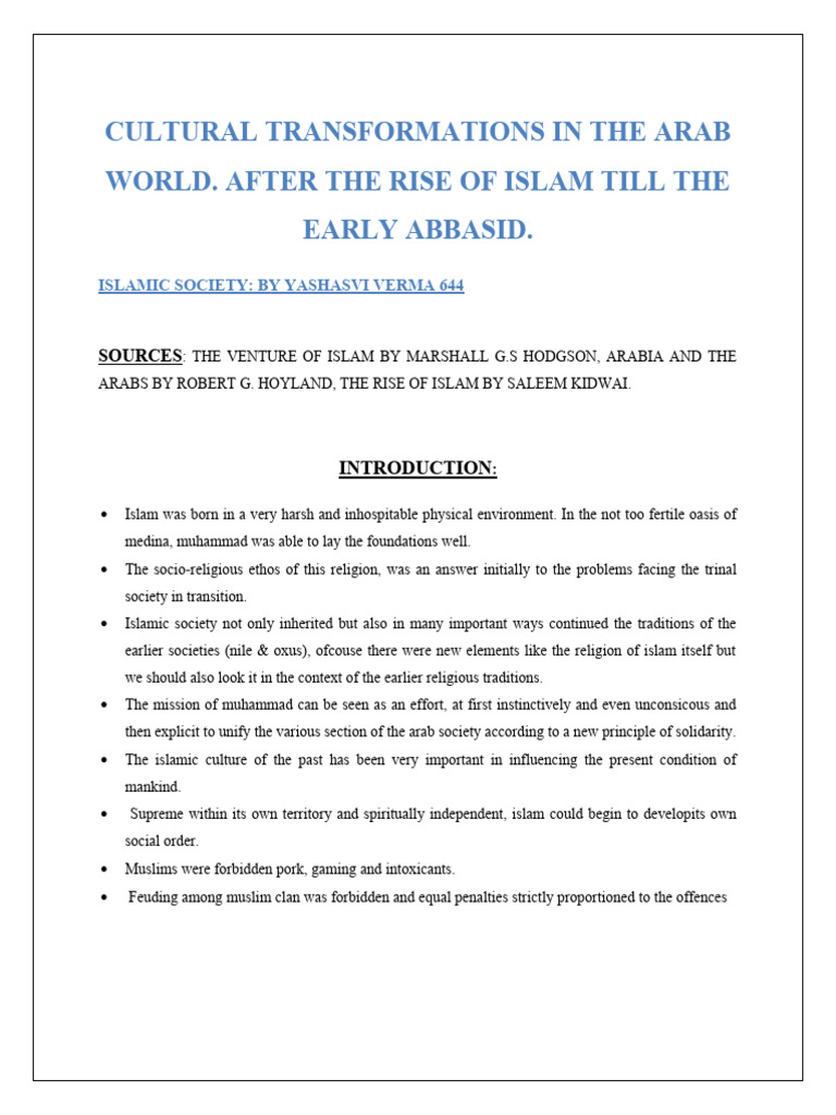 Cultural Transformations in Early Islam | PDF | Muhammad | Marriage
