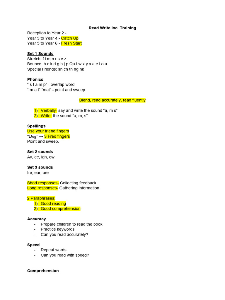 Read Write Inc Training | PDF | Phonics | Linguistics