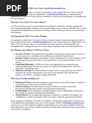 Ceo Cover Letter