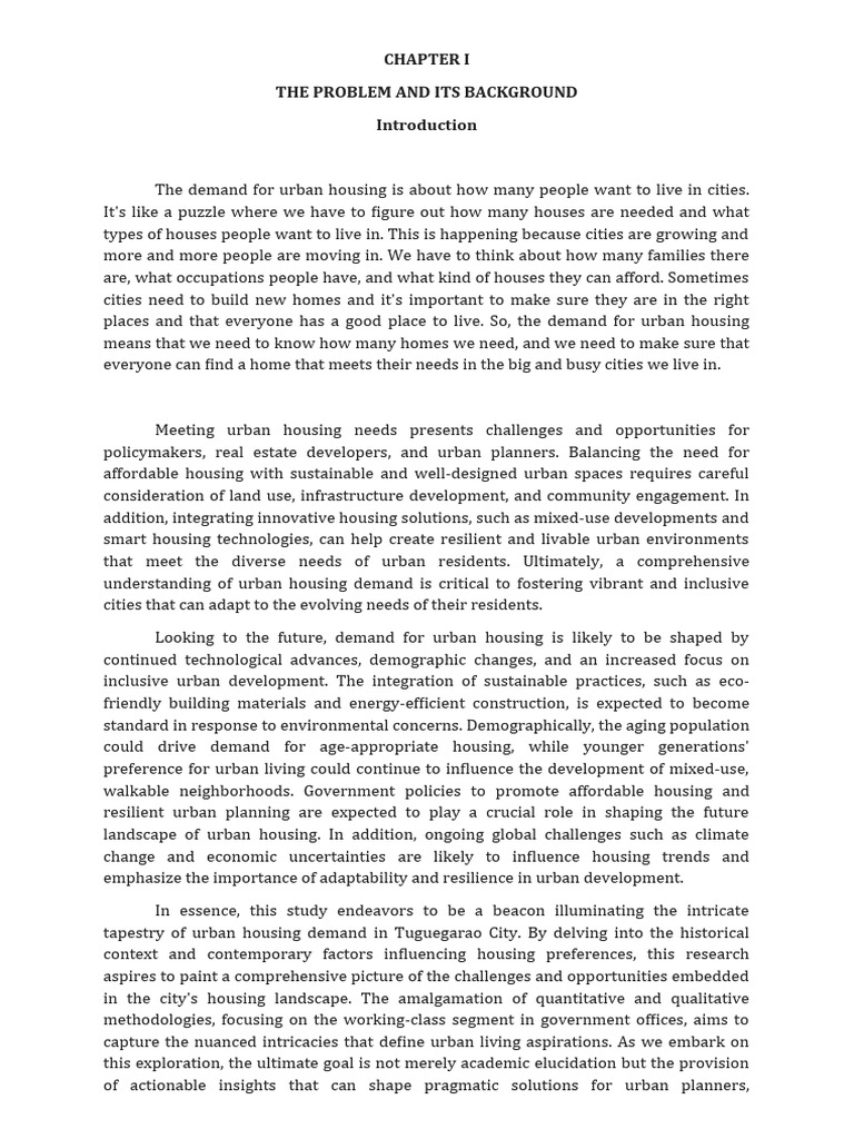 Urban Housing Demand in Tuguegarao City | PDF | Qualitative Research ...