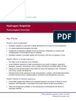 Hydrogen Sulphide Toxicological Overview