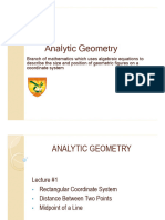 Analytic Geometry Topic 1