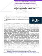 Analysis of The Advantages and Disadvantages of Outsourcing Services As A Result of The Improvement of Digital Platforms in The Transportation System