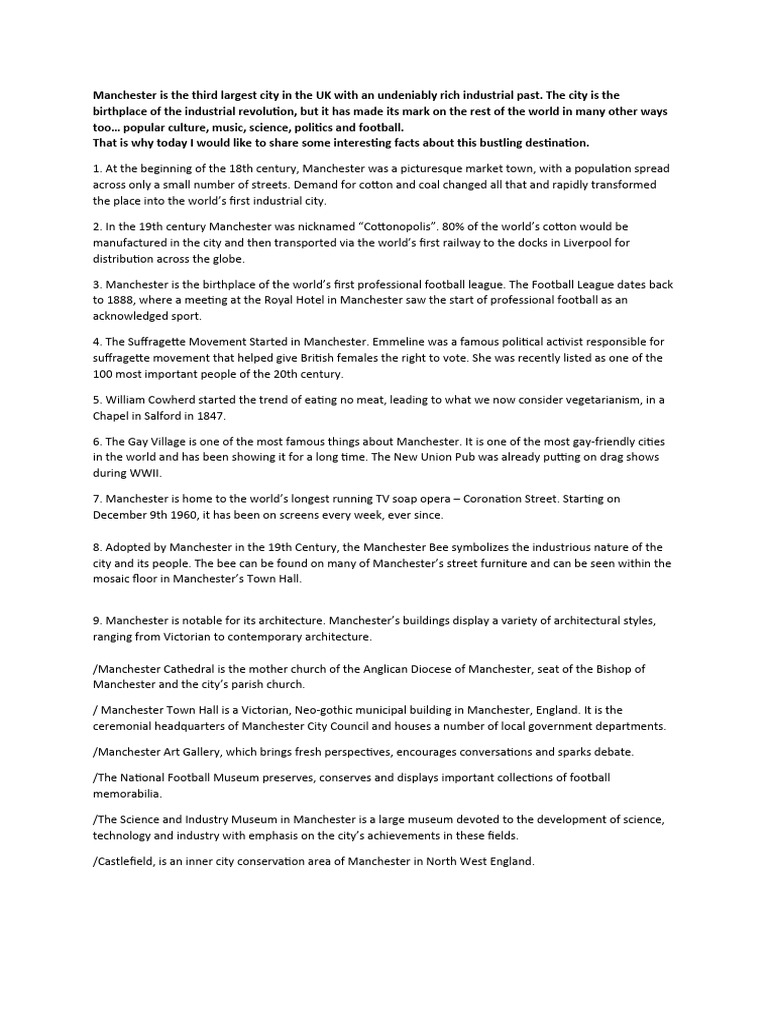 Manchester Doc Pdf Manchester Church Building