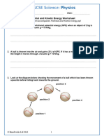 2 Potential and Kinetic Energy Worksheet