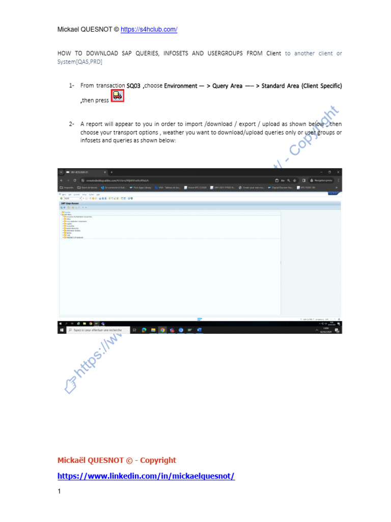 SAP Como Transportar Queries | PDF | Business | Computers