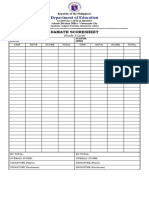 Damath Scoresheets