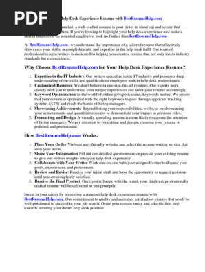 Help Desk Experience Resume
