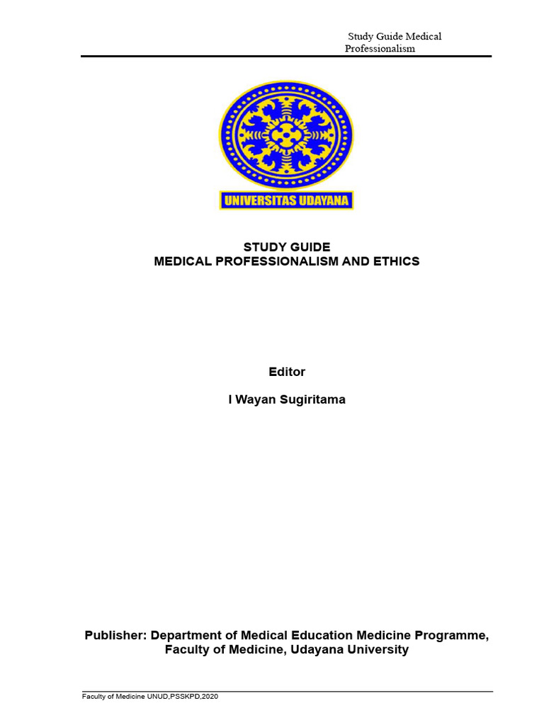 Medical Professionalism Study Guide | PDF | Empathy | Bioethics
