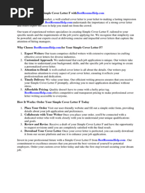 Simple Cover Letter for Job Application Doc
