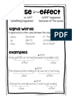Cause and Effect Signal Words