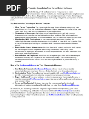 Chronological Resume Template