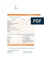 Ejercicio Clasificación de Cuentas 2 Contabilidad