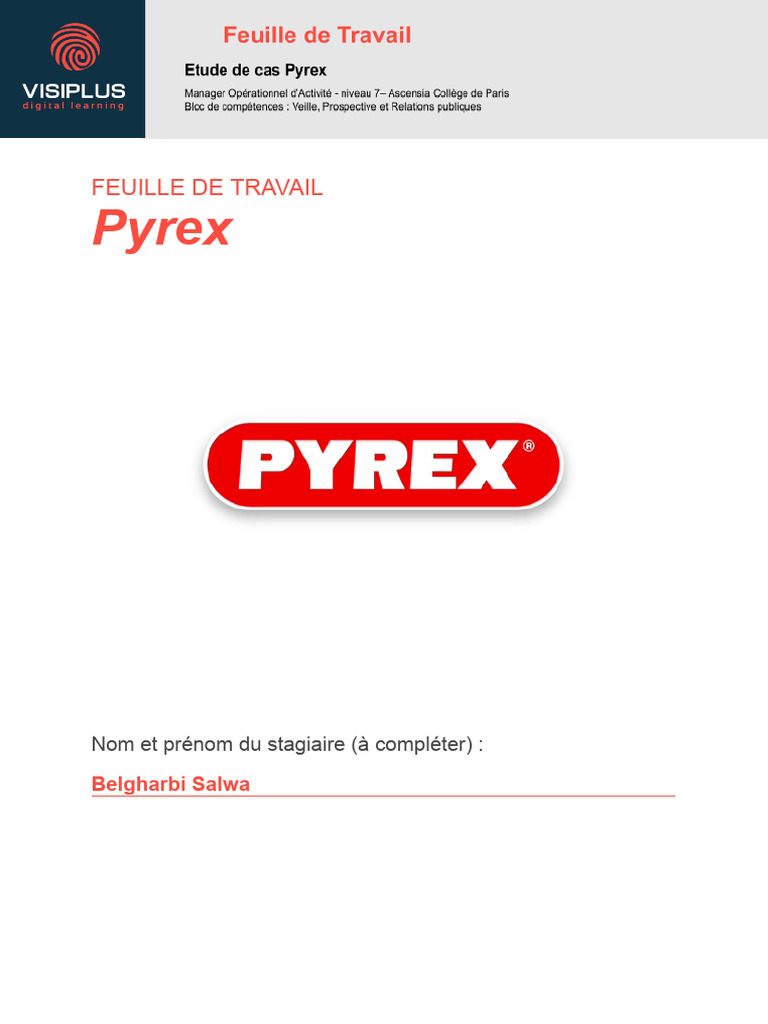 Diagnostic de l'image de marque Pyrex | PDF | Études sur la culture ...