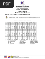 Activity Sheet Understanding Typhoons