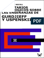 Comentarios Psicologicos Sobre Las Ensenanzas de Gurdjieff y Uspenskii Libro 4