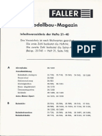 Faller Modellbau Magazin - Inhaltsverzeichnis Der Hefte 21-40