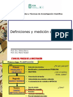 Definiciones y Medición de Variables